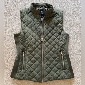 New York & Company Olive Quilted Vest